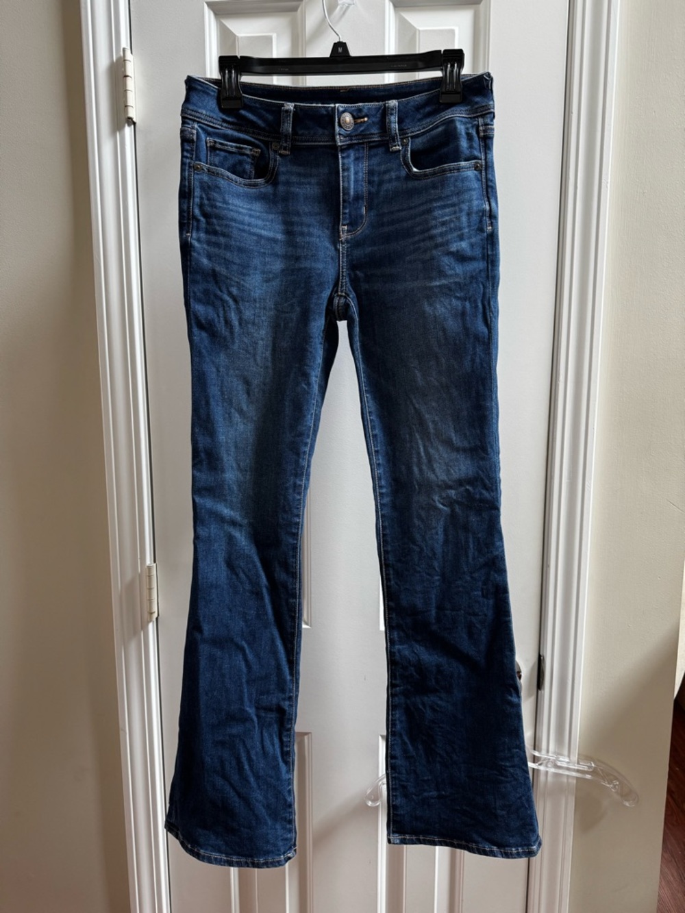 🦅 AEO Dark Blue Kick Boot Flare Jeans